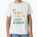 Retro all you need is a Golden Retriever dog breed design by 29Bumblebee