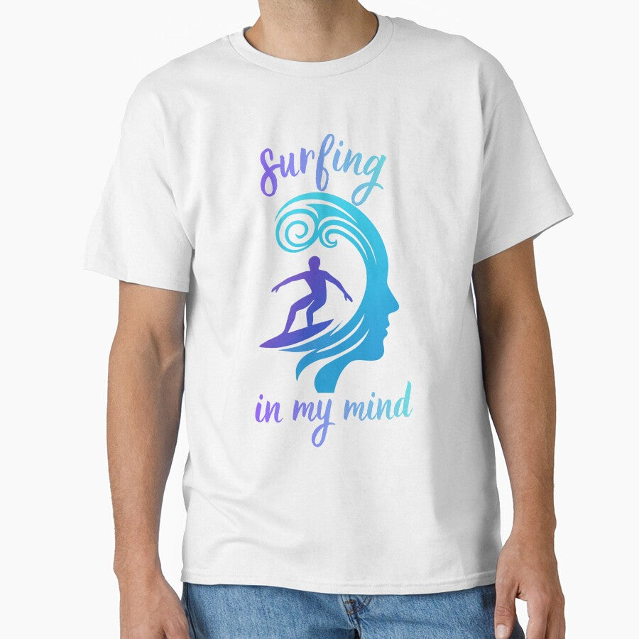 Surfing In My Mind – Surfer Ocean Wave Surfing Lover Design by GigaFactory