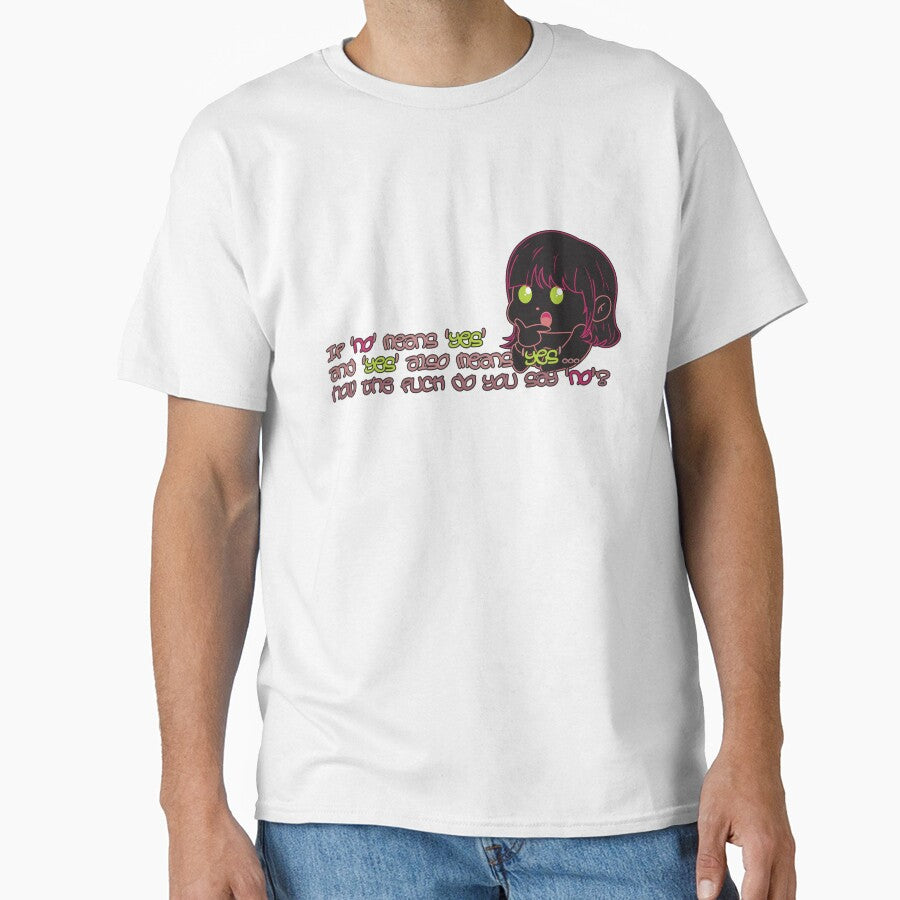 "If No Means Yes" – Sarcastic Quote About Consent with Chibi Graffiti Style by SimonaArtDesign