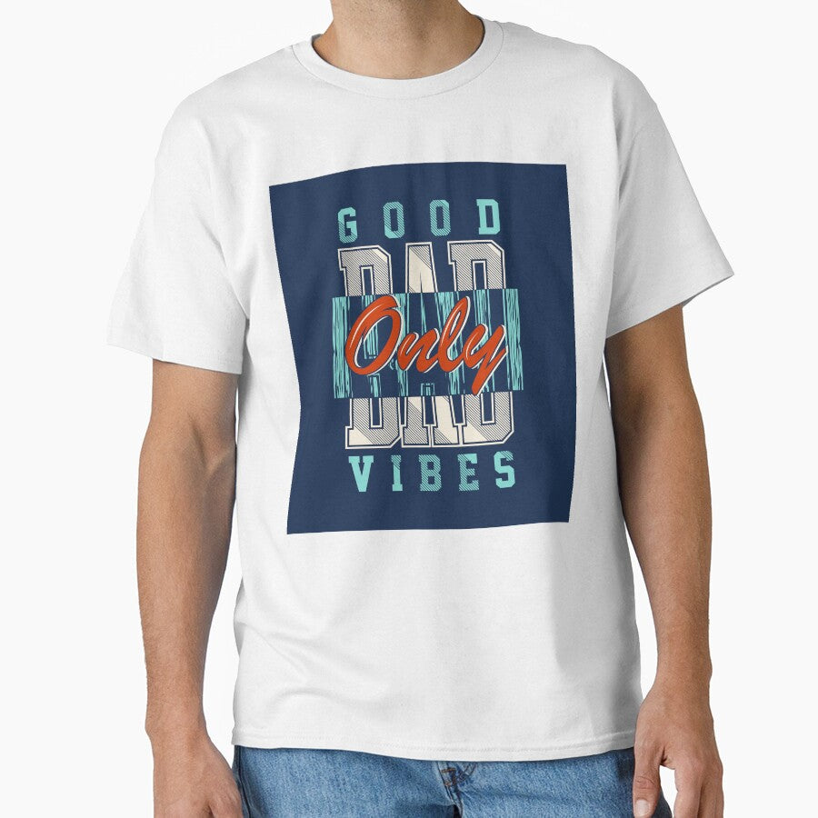 Only Good Bad Vibes Text Graphic T-shirt Typography Design by Peekonet
