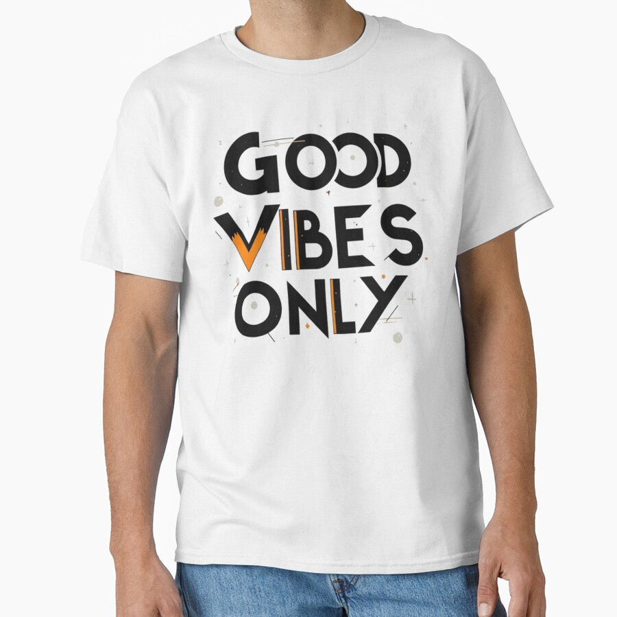 Good Vibes Minimal Typography by RedWhiteTees