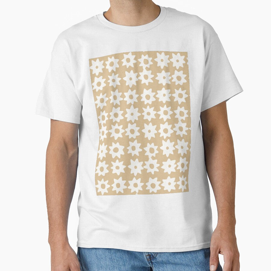 BOHO STAR PATTERN NEUTRAL BROWN by blomastudios