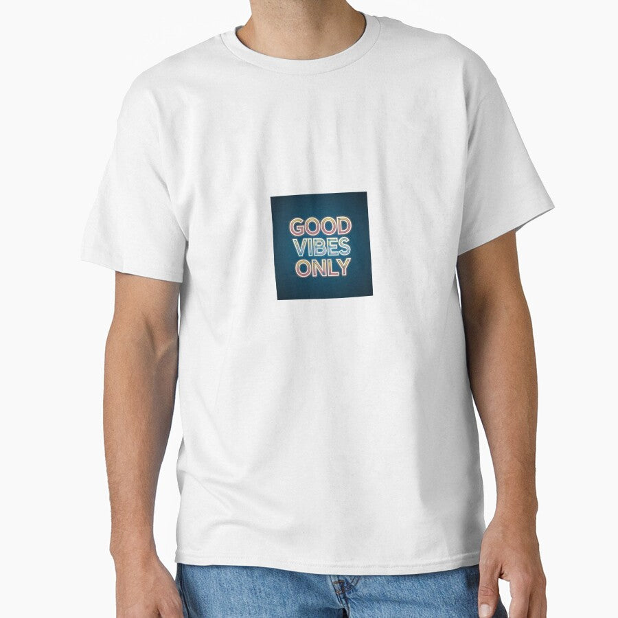 Good Vibes Only Retro Style Typography Design by artsyier