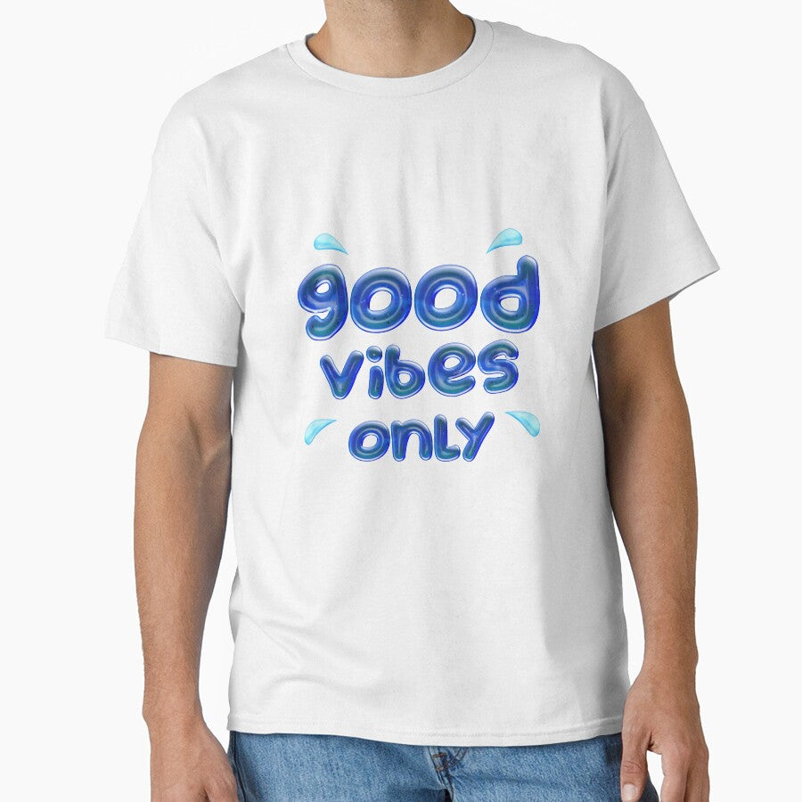 Good Vibes Only ( blue) Positive and Motivational Quote by RomeoSketches