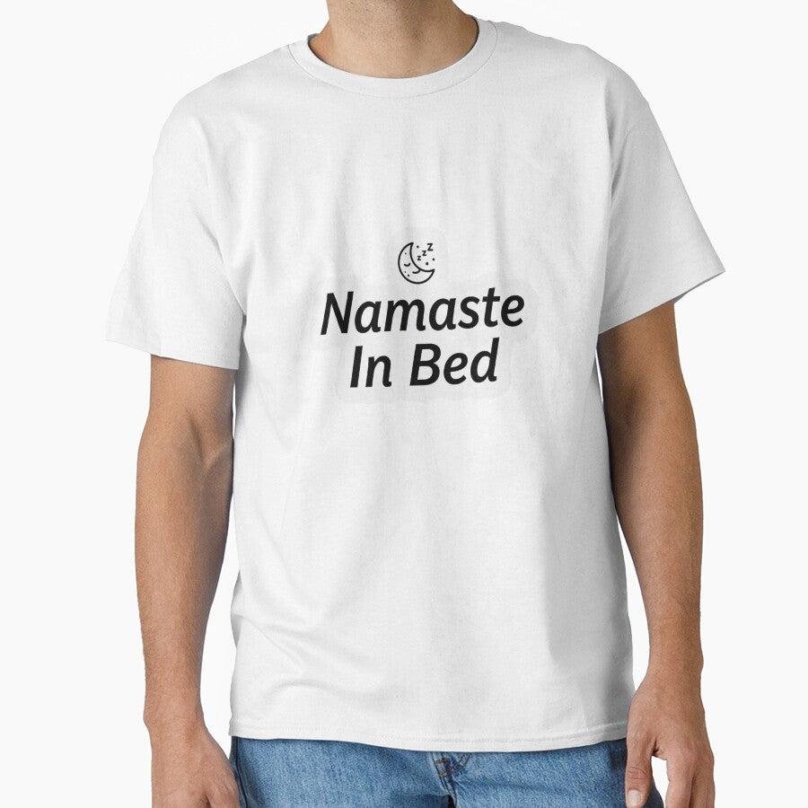 Namaste In Bed Funny Yoga Sticker Humor Wellness Gift Lazy Yogi by Bmd4Fitness
