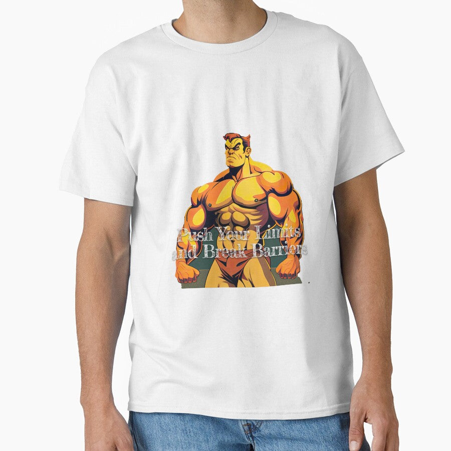 Push Your Limits and Break BarriersDesignBodybuilding Fitness Gym Workout Exercise Merch Print Design by tengamerx