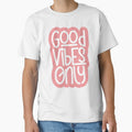 Good Vibes Only - Quote in Pastel Blush Pink Cute Colorful Typography by Cawaiico
