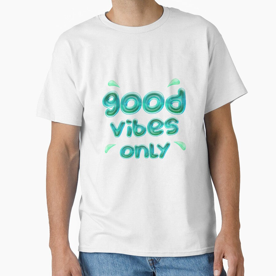Good Vibes Only ( turquoise ) Positive and Motivational Quote by RomeoSketches