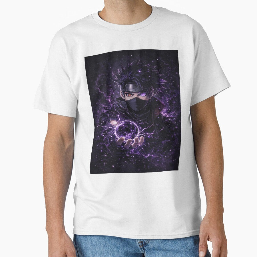 Dark Shadow Ninja Anime Sticker ?⚡ | Purple Energy Warrior Hoodie Design | Dark Anime Aesthetic Art by SSVSTICKERS