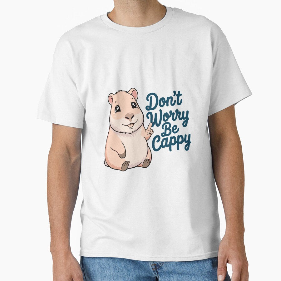 Cartoon Capybara Don't Worry Be Cappy by MaateoDesign