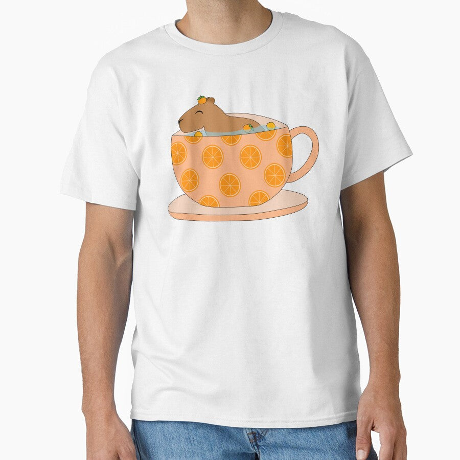 Happy Capybara in Yuzu Bath Tea by chrispy doodles