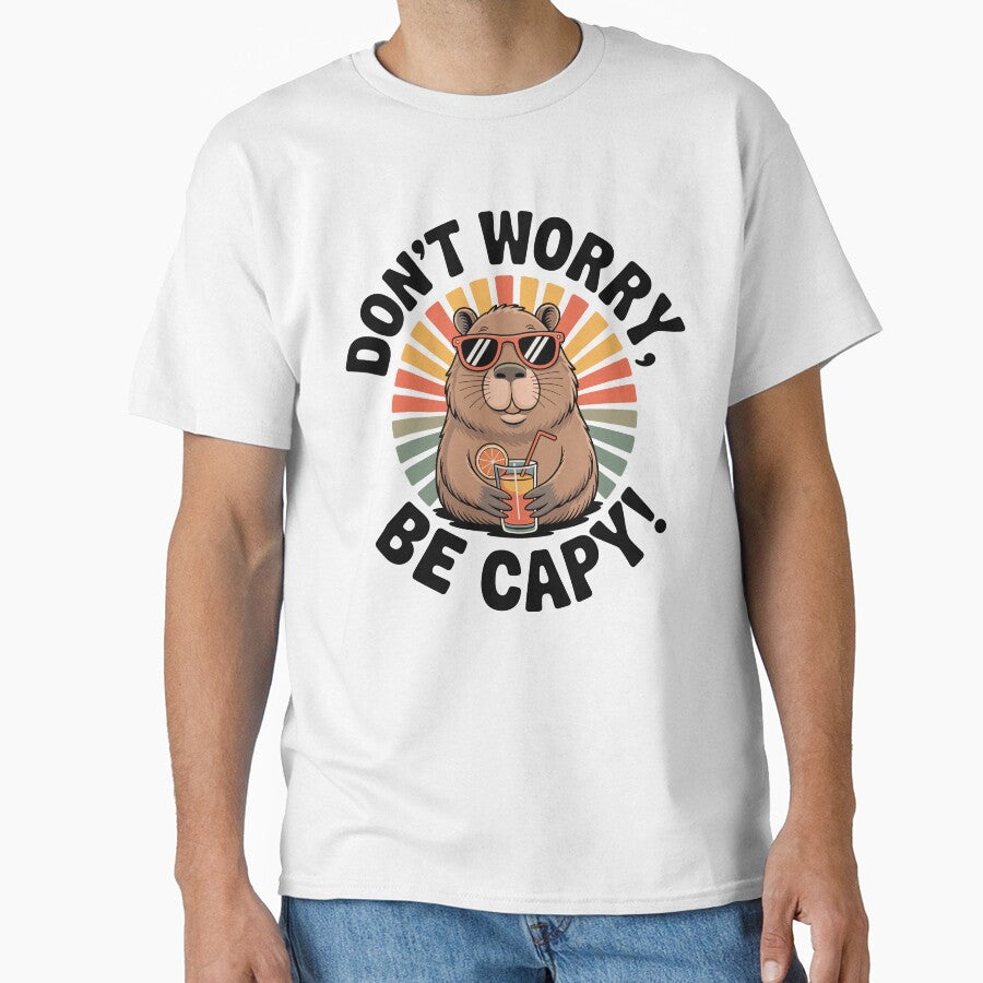 Don’t Worry, Be Capy – Retro Chill Capybara by JPees