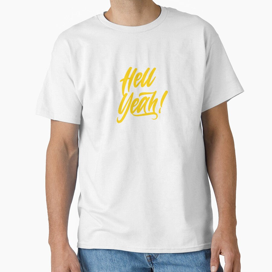 Hell Yeah! Bold yellow typography design by Pearl67