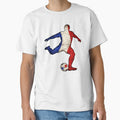 French Football Player Soccer Silhouette France Flag by LintonGriffin