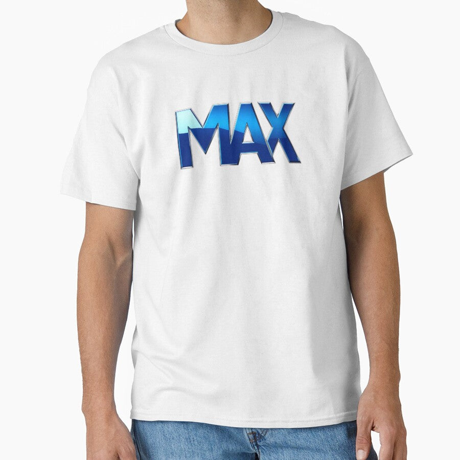 MAX – Bold Metallic Blue Chrome Typography by PING 999 STUDIO