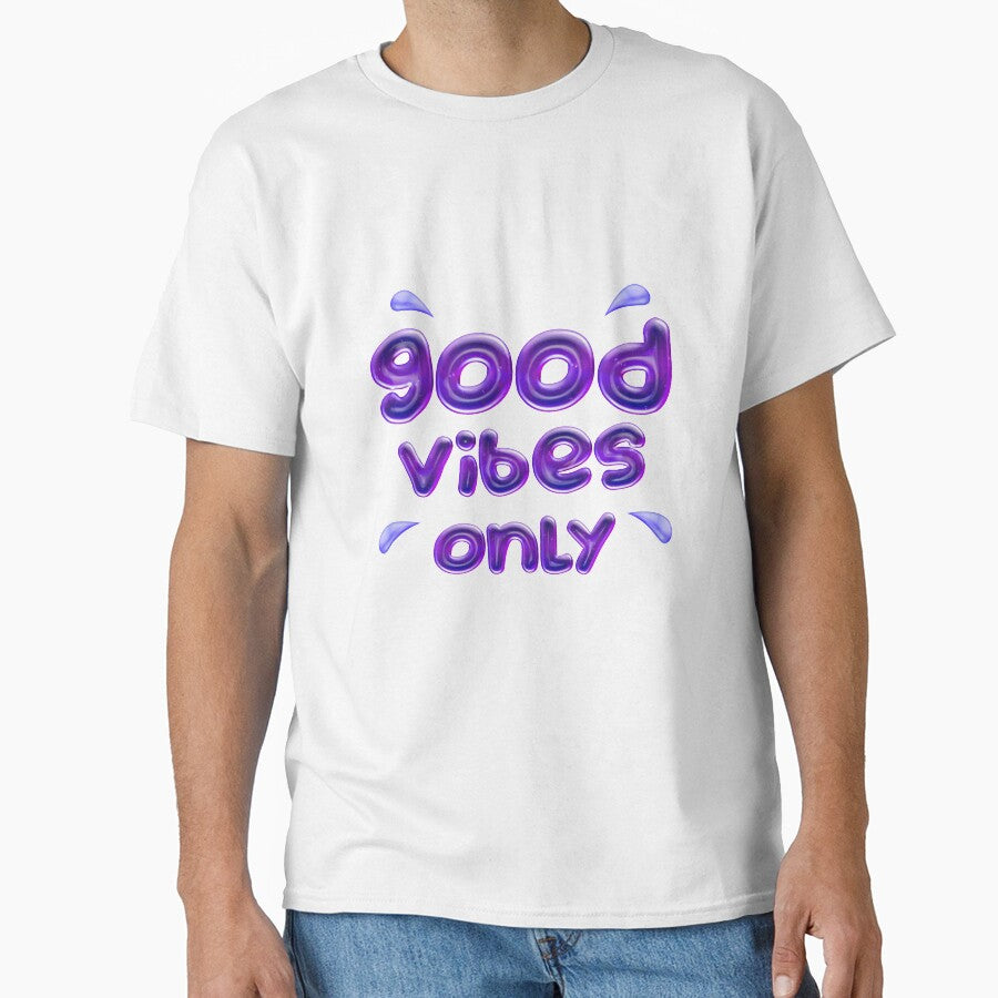 Good Vibes Only ( purple ) Positive and Motivational Quote by RomeoSketches