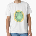 Cute Frog Holding Flower With Yellow Background by SolarClover