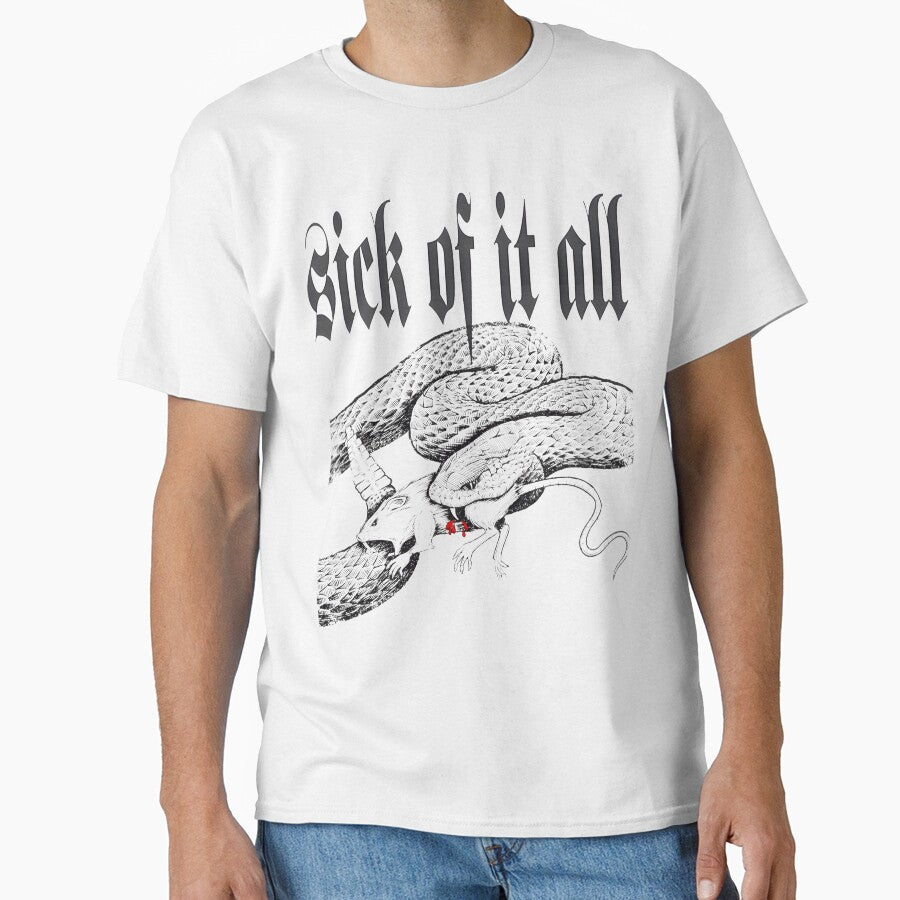 Sick of It All Gothic Typography | PERFECT GIFT FOR YOU AND FRIENDS by TiyanaLapanne
