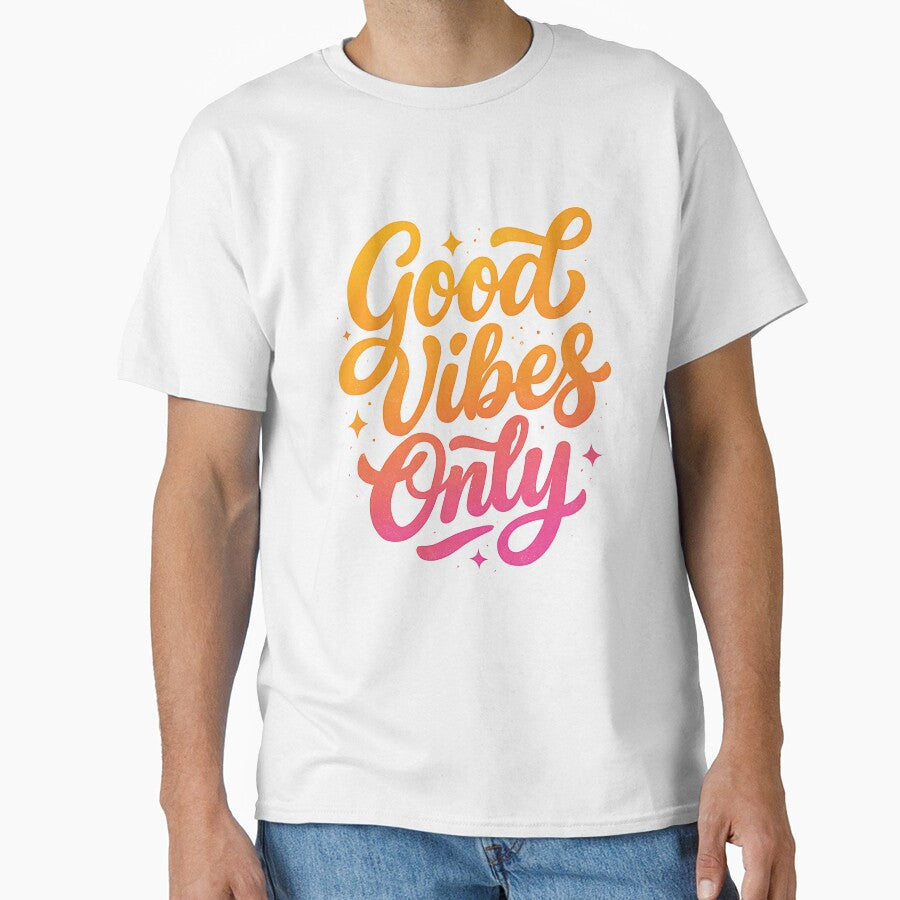 Good Vibes Only – Positive Retro Gradient Script Typography Design by TheVintageFolio