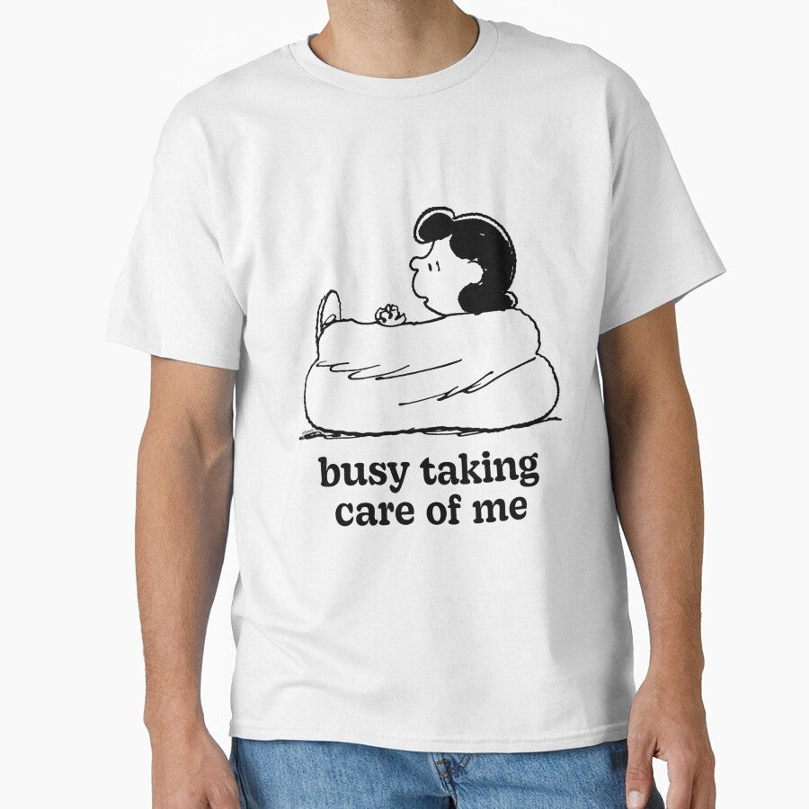 Peanuts Busy Taking Care Of Me Funny Self Care Quote by CedriMark