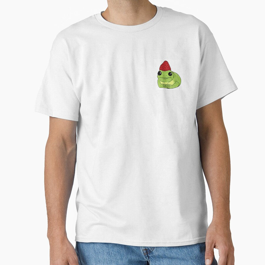 Polite frog with strawberry on head by ekiso