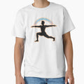 Soft Strength Yoga Warrior II Minimal Art by TrendMorphic