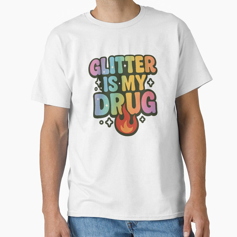 Glitter is My Drug – Bold Rainbow Typography by Haus Of Sin