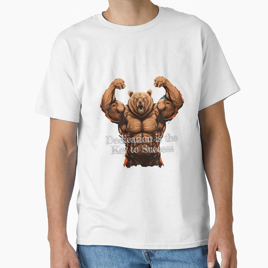 Dedication is the Key to SuccessDesignBodybuilding Fitness Gym Workout Exercise Merch Print Design by tengamerx