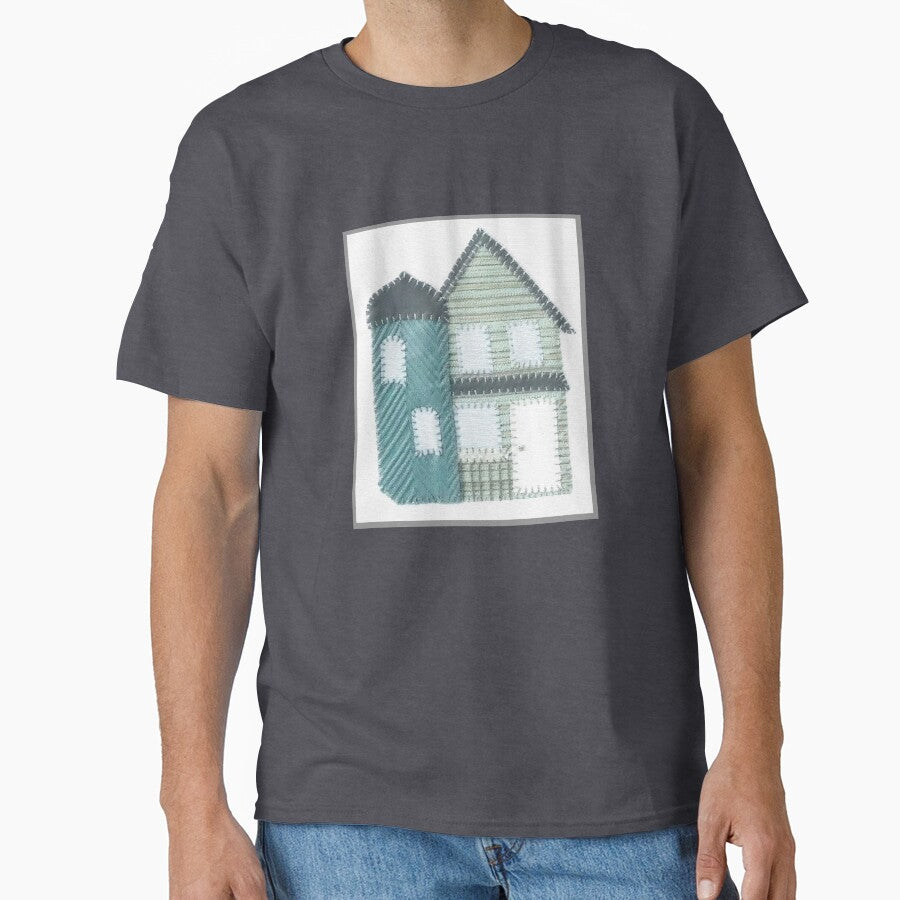 Green House Excerpt from 2 Houses #1- Digitally Altered by ErinBrieArt