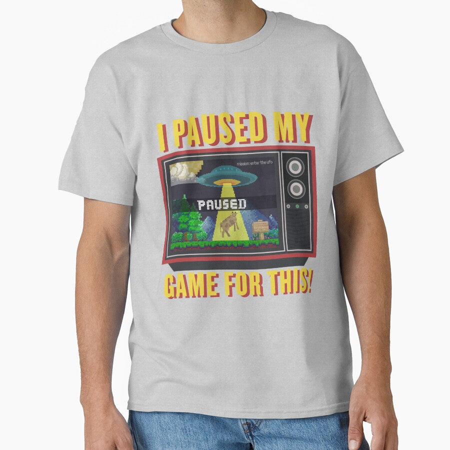 I Paused My Game For This Gaming Addict Design by Robbo's Tees Designs