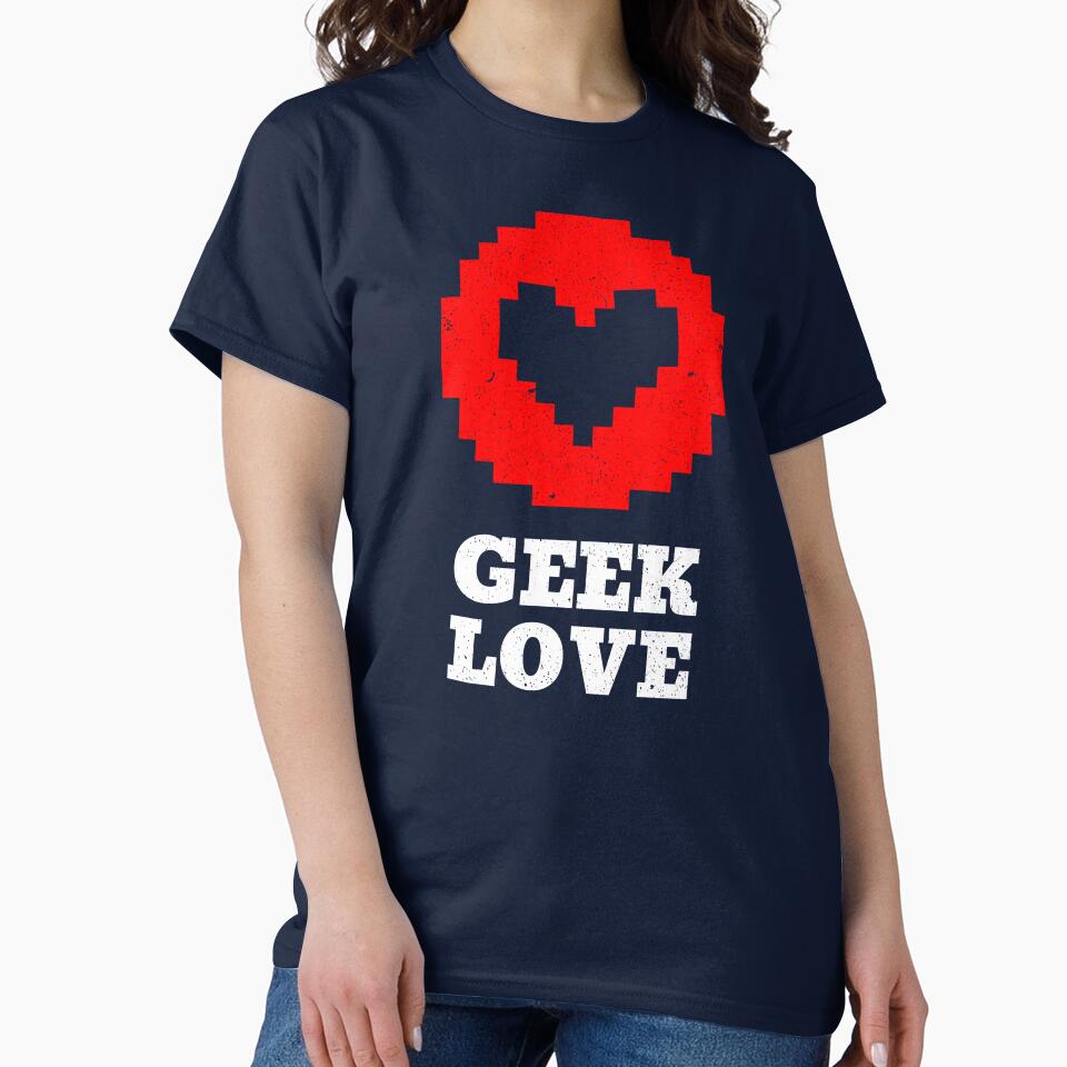 Valentine's Day funny, Geek Valentine, Geek Heart, Geek Love, Pixelated Heart, Gamer's Heart by FrescoGraphics2