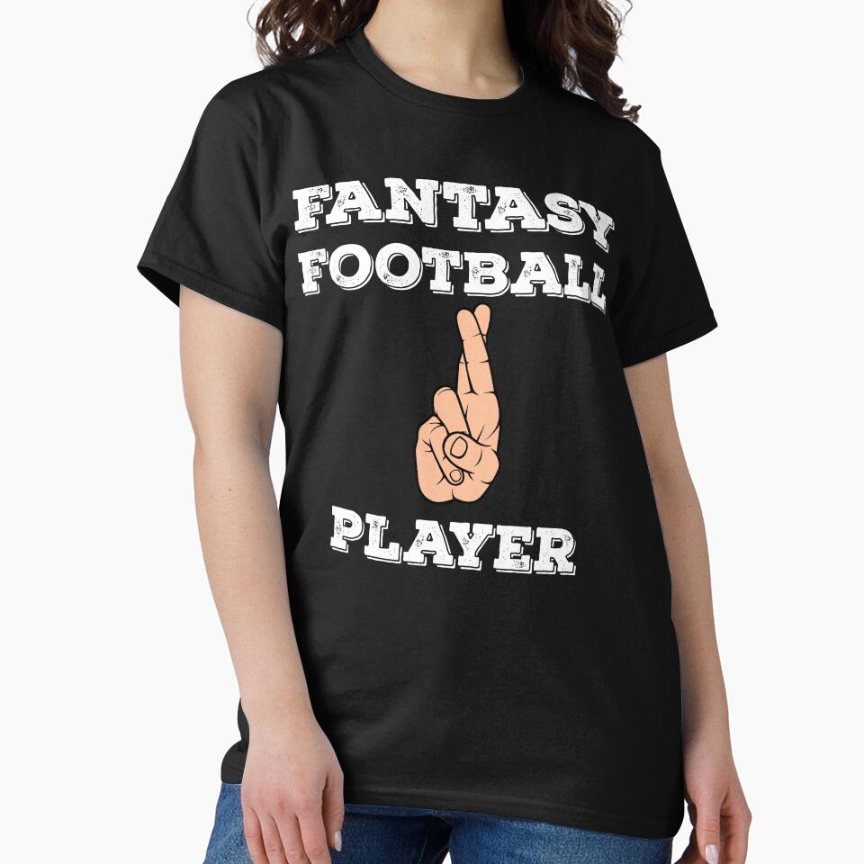 Fantasy Football Player Crossed Fingers Hopeful League Winner by ZiesMerch