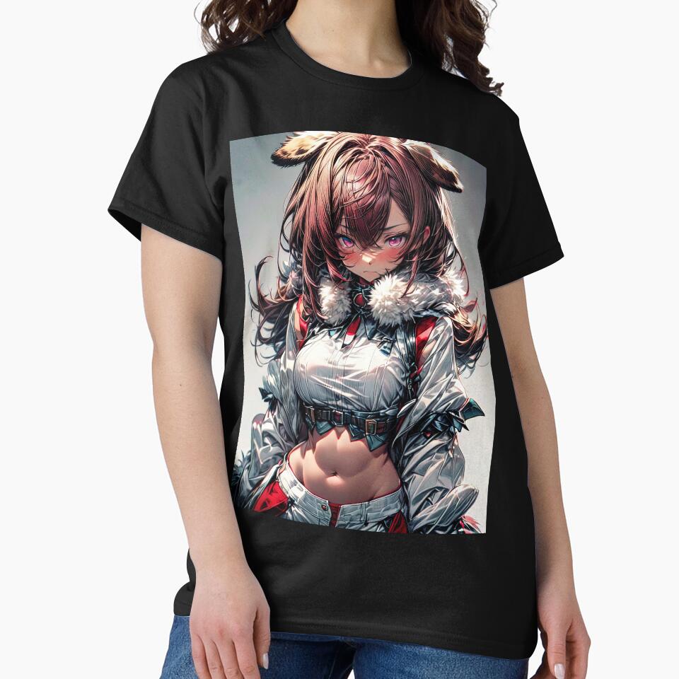 Anime snow girl fighter with bear ears portrait art by TheArtistOf2022