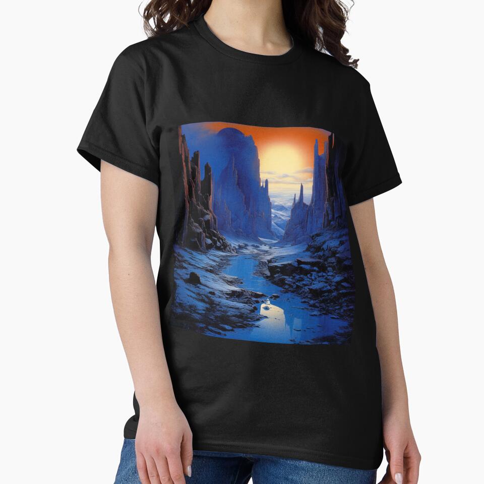 Fantasy Landscape - Blue and Orange Canyon by Fantasy Masterpiece