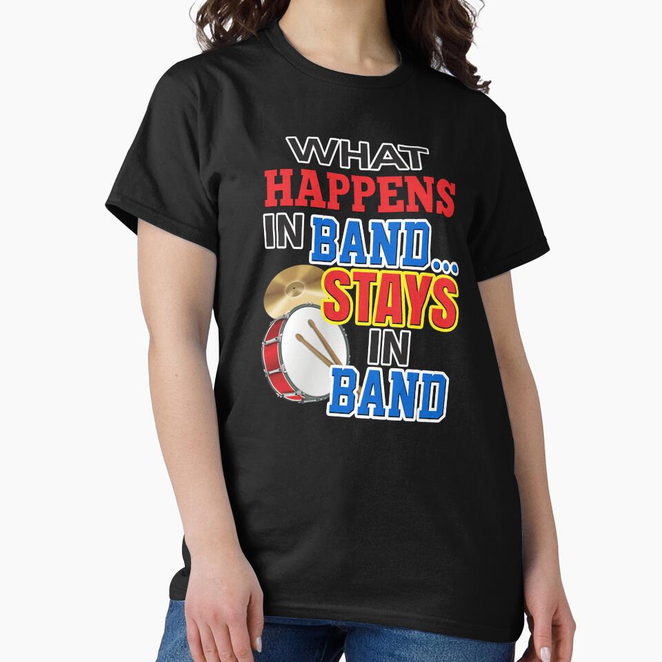 'What Happens In Band…Stays In Band' (Black) by The Button Gal