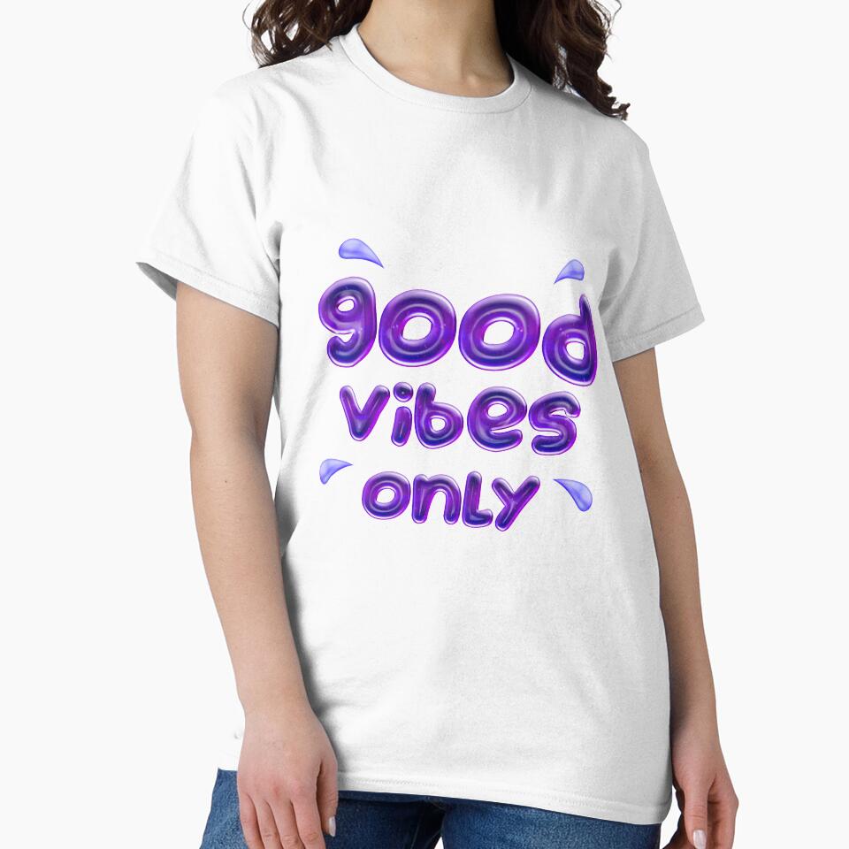 Good Vibes Only ( purple ) Positive and Motivational Quote by RomeoSketches