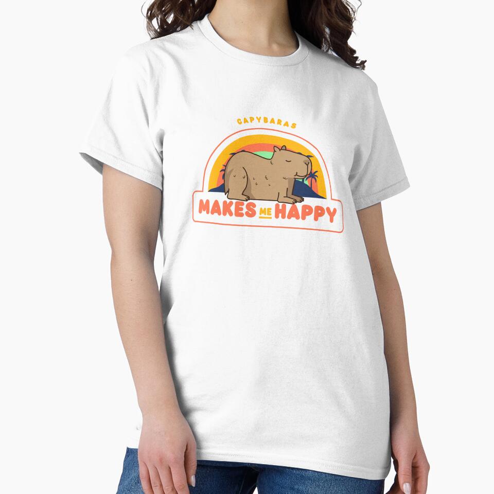 Happiness Inspired by Calm Capybara Vibes by OneHappyIguana