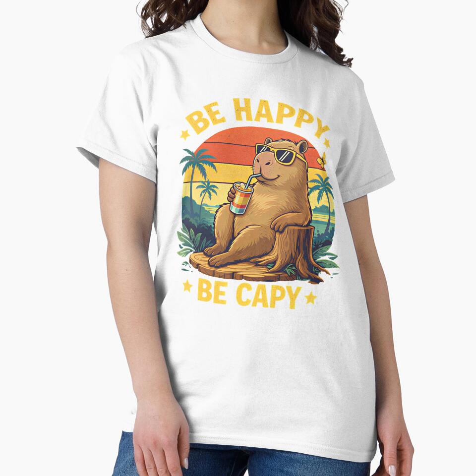 Be Happy Be Capy Capybara Funny Meme by Blok45