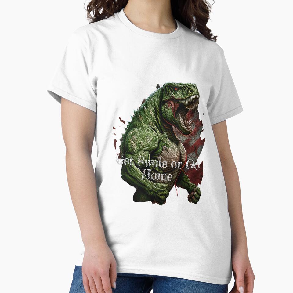 Get Swole or Go Home Bodybuilding Fitness Gym Workout Exercise Merch Print Design by tengamerx