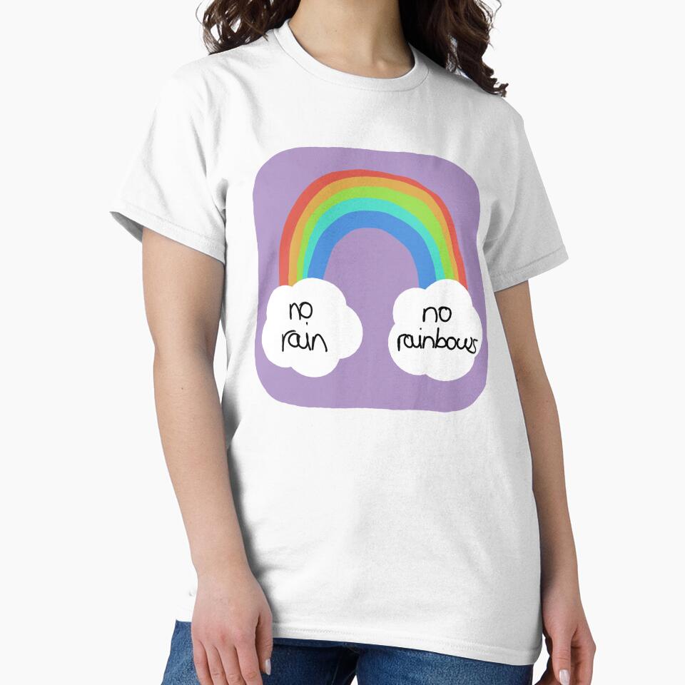 "No rain, no rainbows" illustration | mental health/ trauma/ positive affirmation by NeurodiverseTea