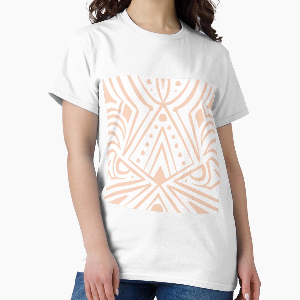 Boho pattern in cream beige by ReneMagritteArt