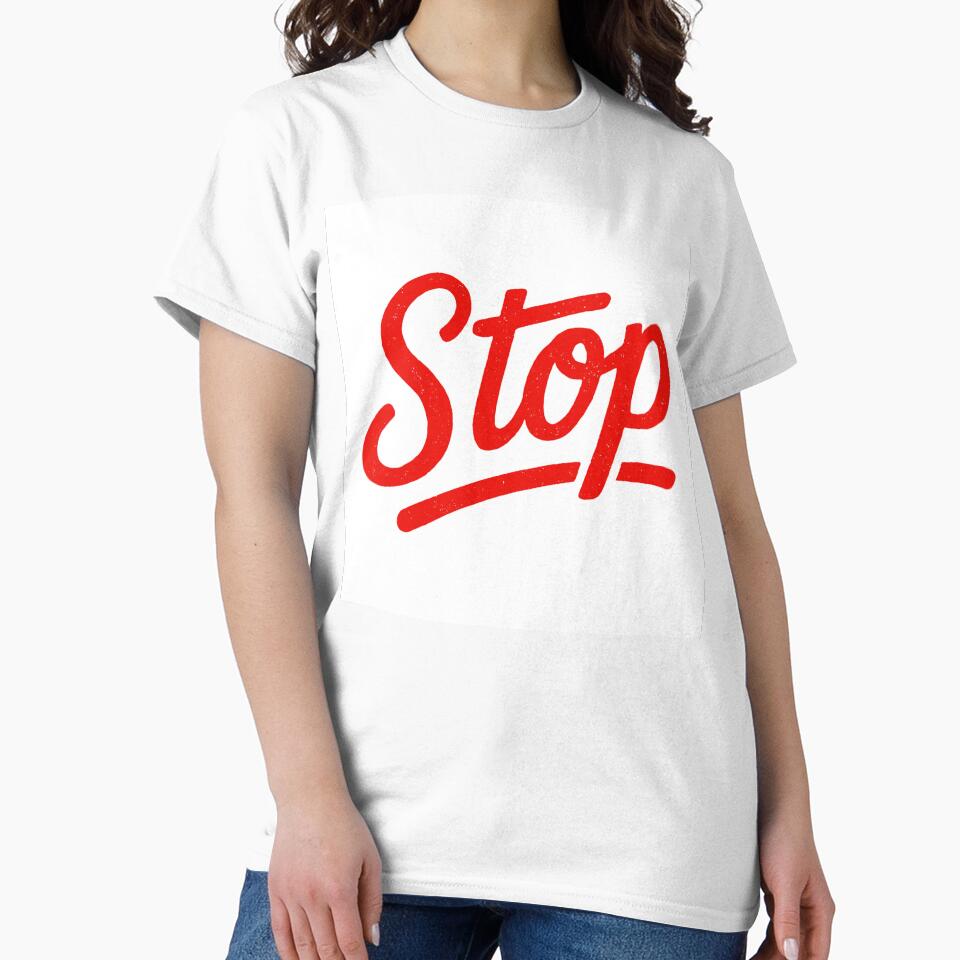 STOP – Bold Brush Lettering Statement Design by ZeMa-JA