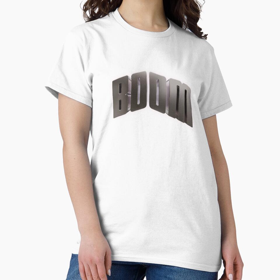 Boom Metallic Bold Typography Art by trepiu