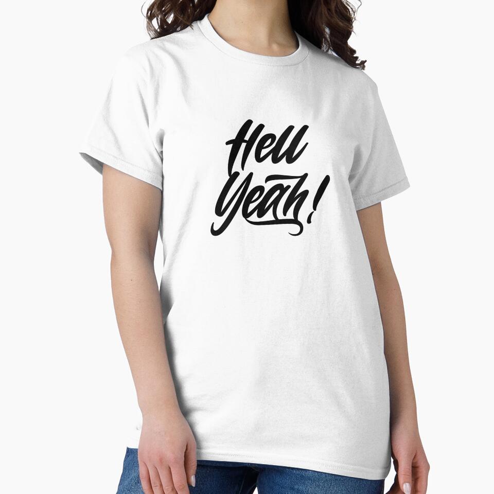 Hell Yeah! Bold black typography design by Pearl67