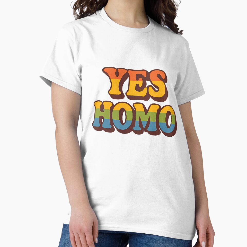 YES HOMO – Bold Retro Pride Design by Haus Of Sin