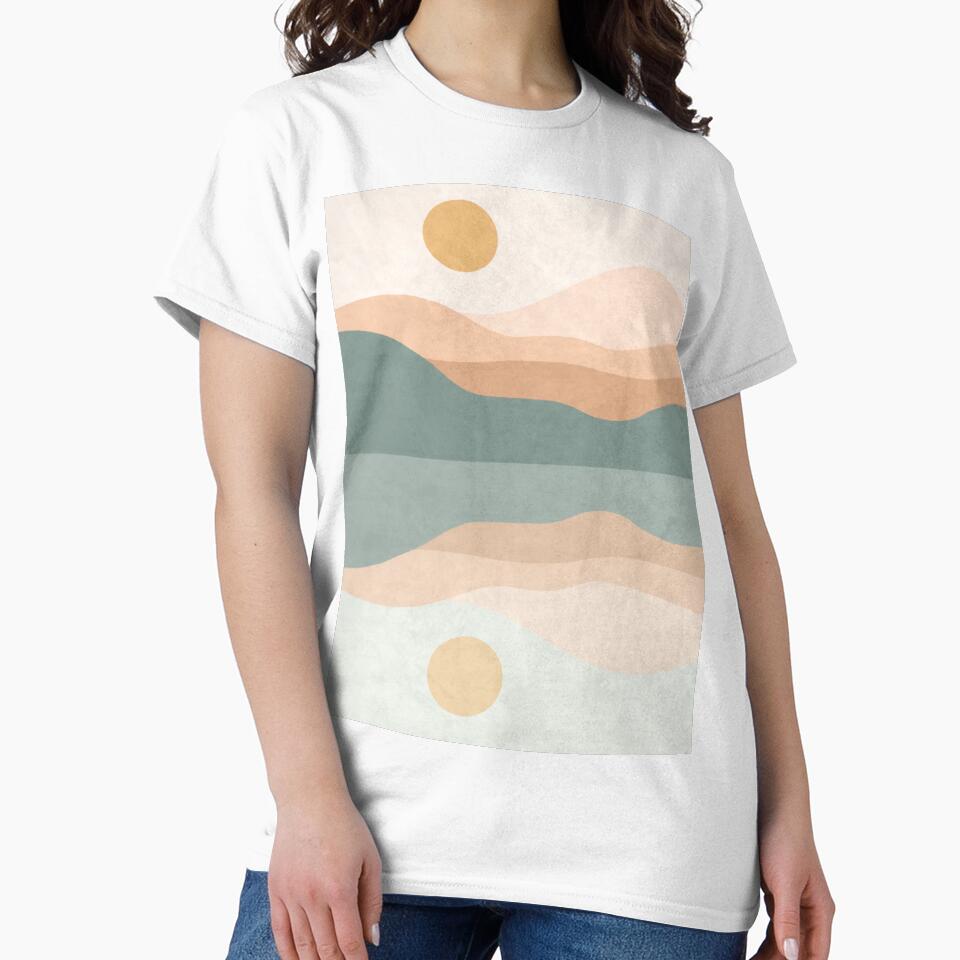 Mountain Mid Century Modern Boho Japandi by MnmlArt