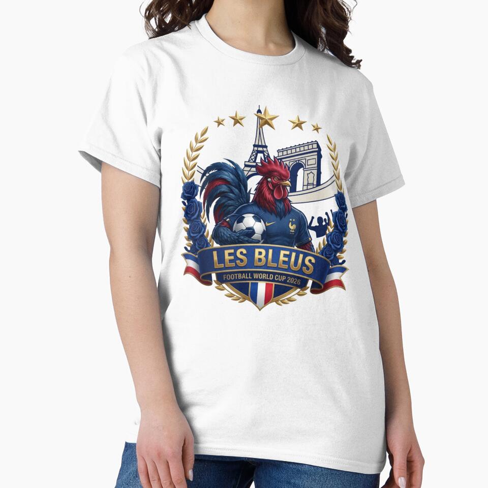 French Rooster Football Fan Crest by Retro Arabica