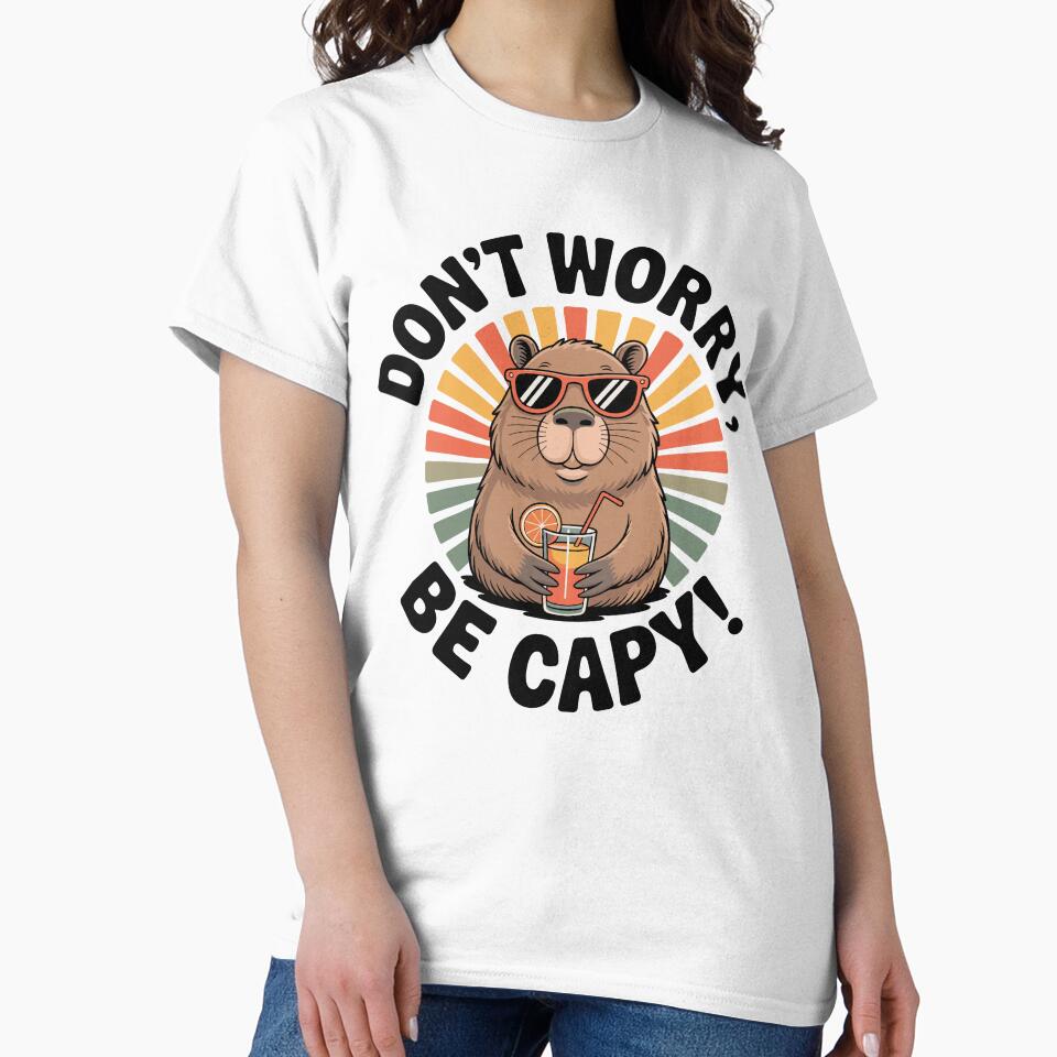 Don’t Worry, Be Capy – Retro Chill Capybara by JPees