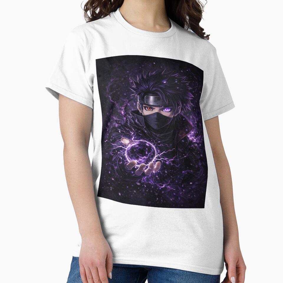 Dark Shadow Ninja Anime Sticker ?⚡ | Purple Energy Warrior Hoodie Design | Dark Anime Aesthetic Art by SSVSTICKERS