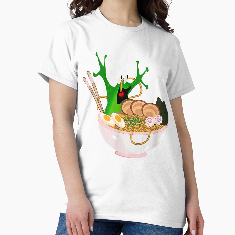 Happy Flying Frog Ramen Kawai Anime for Women Men Boys Girls by Flamingo92